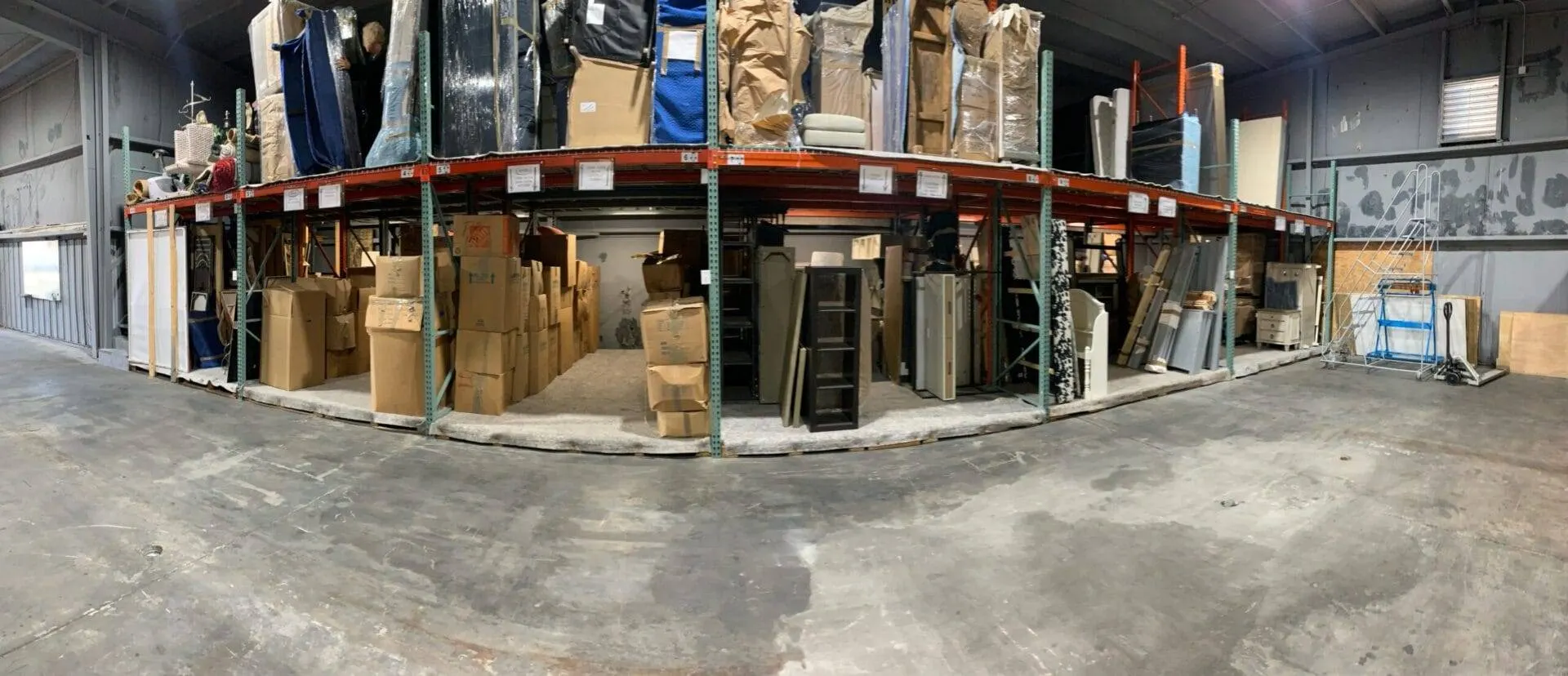 Climate-controlled warehouse storage at T&E Moving